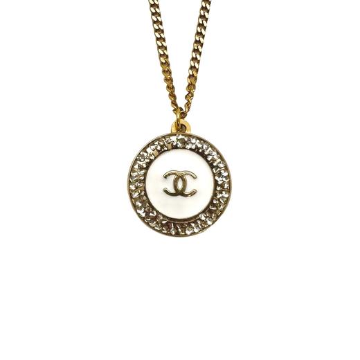订购6周到｜Gigi Paris-Chanel-白色 水钻 中古纽扣 项链［法国设计师］ 商品图1