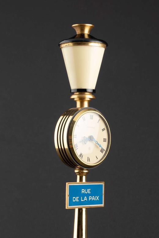 独角鹿西洋古董摆件瑞士奢侈钟表品牌出品巴黎和平街道路灯小座钟 商品图2