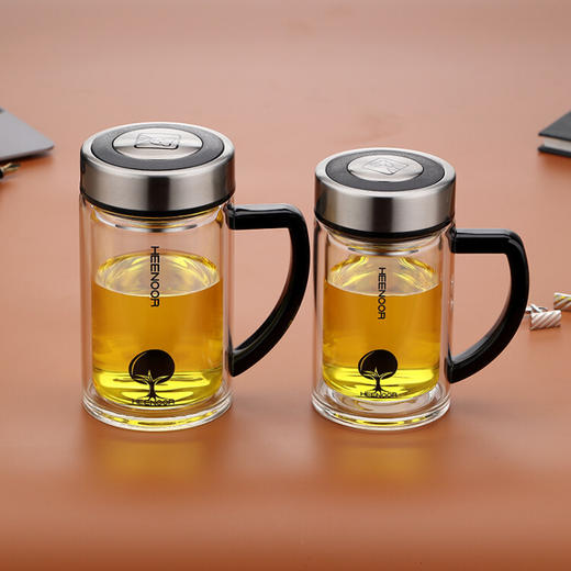 希诺   玻璃杯双层 带手柄 XN-6721（435毫升） 商品图2