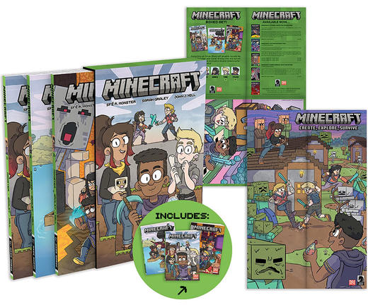 我的世界官方漫画小说集盒装英文原版Minecraft Boxed Set (Graphic Novels) 商品图0