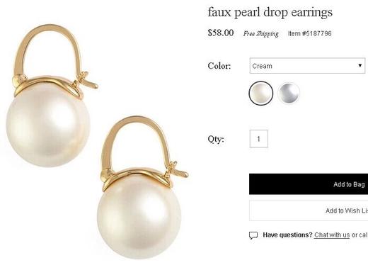 KS经典款单珍珠耳环 商品图1