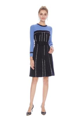 LNNNS 拼色束腰连衣裙 4838