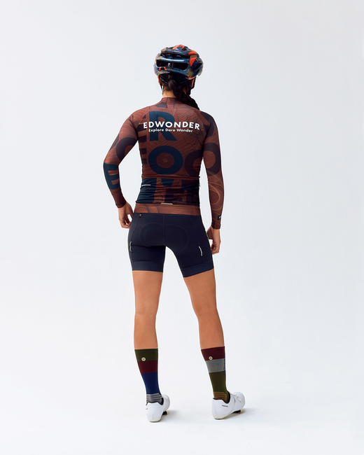 W无限(女)长袖车衣-棕Jersey 商品图3