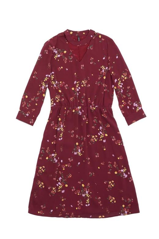 stradivarius V领挂脖印花连衣裙 5117 商品图4