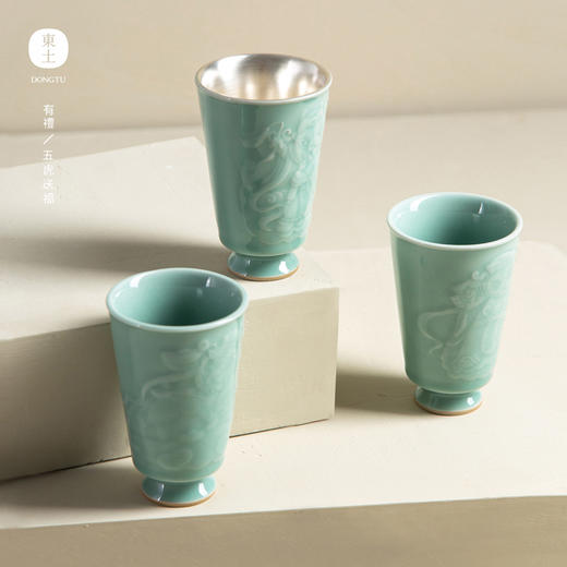 东土青瓷五虎送福茶杯套装礼物茶具组（5杯） 商品图2