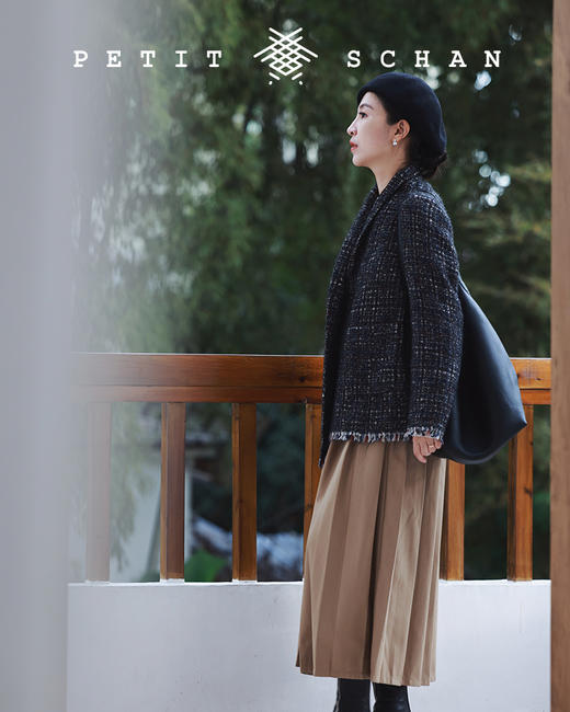 PETIT SCHAN小闪 CLO#122 Autumn dance秋舞 日本进口羊毛混纺面料法式经典压褶百褶裙 商品图2
