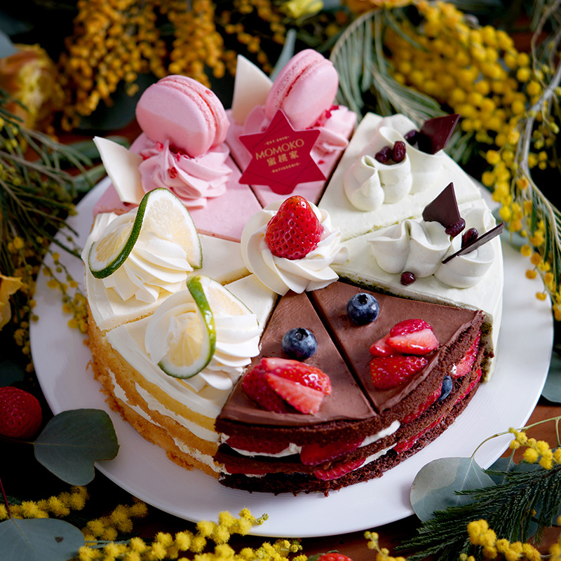 「招牌」春四季--四种口味拼配动物奶油裸蛋糕【招牌裸蛋糕 多口味组合】