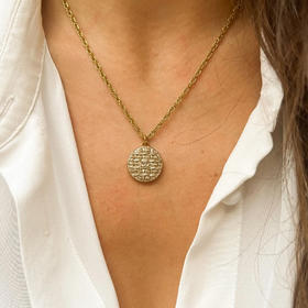 订购6周到｜Gigi Paris-Chanel-金色 花呢 中古纽扣 项链［法国设计师］