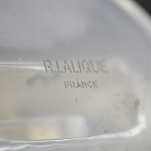 独角鹿西洋古董1931年法国莱俪RENE LALIQUE出品小鸟水晶座钟 商品图4