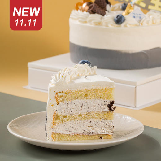 仅此一天秒杀新品【一家之主】奥利奥鲜奶蛋糕，沉稳大气的色调，送给成熟稳重的他（福州） 商品图1