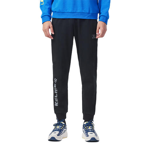 卡尔美经典大LOGO休闲运动裤男秋新款针织宽松束脚卫裤 商品图0