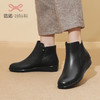 信诺真皮妈妈鞋冬季加绒中老年人软底平底奶奶棉鞋防滑女大码皮鞋22M630-127 商品缩略图2