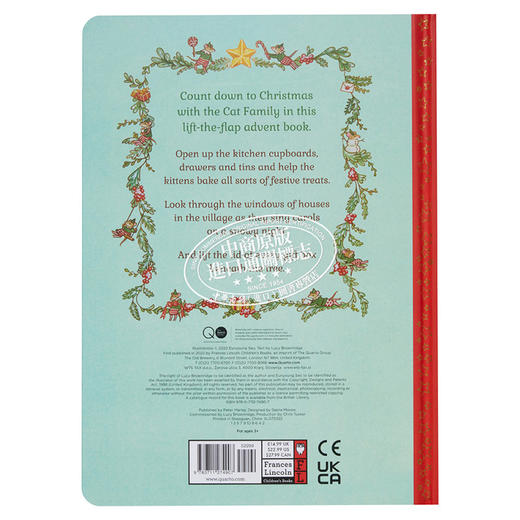 【中商原版】Cat Family Christmas An Advent Lift the Flap Book  with over 140 flaps 猫猫家族的节庆假期 英文儿童绘本 商品图1