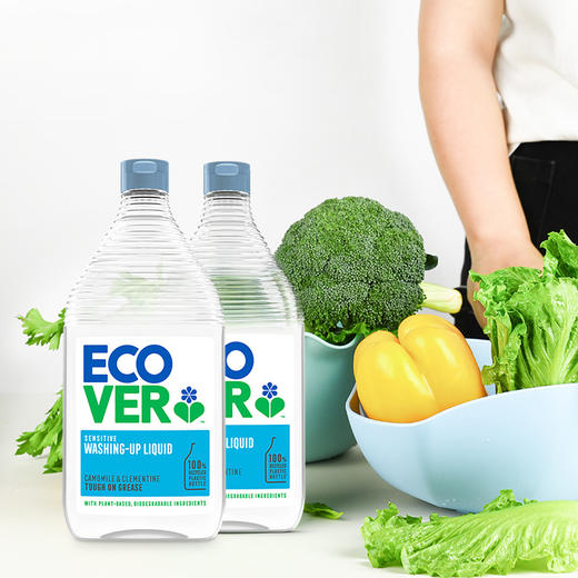 Ecover比利时原装进口天然植物配方环保洗洁精，加倍浓缩，1瓶抵19瓶，安全到可以喝的洗洁精 商品图0