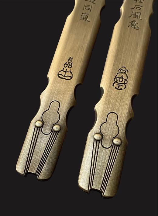 宝玥斋出品『玉玲珑铜琴镇』1对礼盒包装220克上下 商品图11