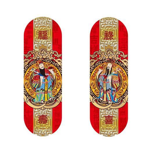 创意新款中国风小门神 门贴新款新年春节高档对联年画秦叔宝关公钟馗门神门贴 商品图1