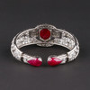 独角鹿西洋古董首饰珠宝1930年代欧洲铂金镶嵌红宝石手镯手链手饰 商品缩略图3