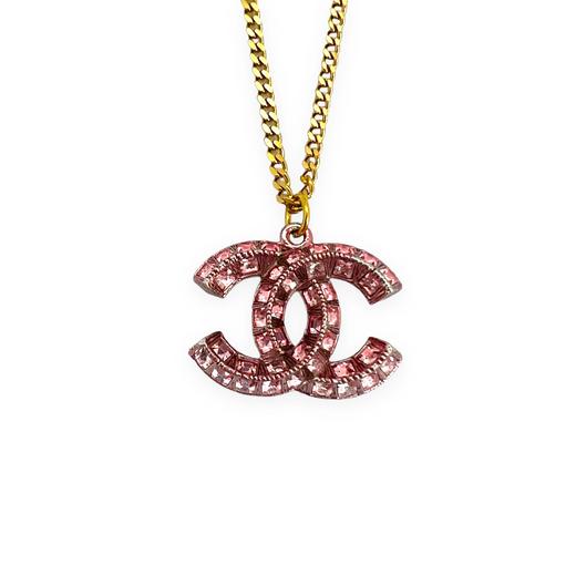 订购6周到｜Gigi Paris-Chanel-粉色 CC 中古纽扣 项链［法国设计师］ 商品图1