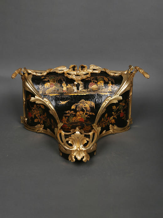 独角鹿西洋古董钟表法国铜鎏金雕饰东方风格马丁漆画装饰大型挂钟 商品图4