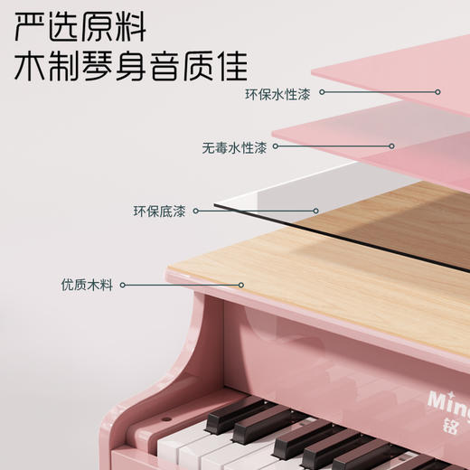 【铭塔】儿童木质钢琴玩具带翻盖 商品图4