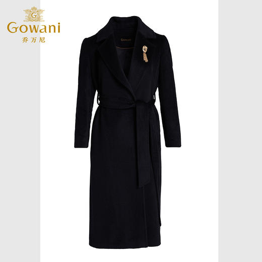 【羊驼毛】乔万尼羊毛大衣女秋冬新款气质中长款高级感黑色EF4A218 商品图3
