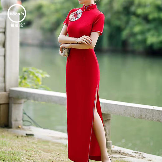 芭芭拉改良修身款中国风旗袍 商品图1