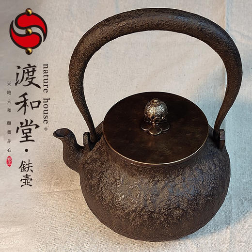 渡和堂铁壶手工铸铁壶煮水茶壶茶具适合老茶泡茶壶厚德载物1.0L 商品图5