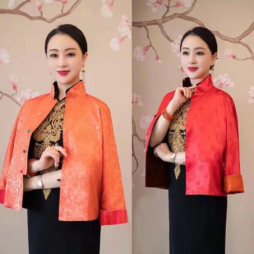 芭芭拉气质中国风两面穿旗袍外套 商品图2