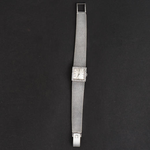 独角鹿西洋古董瑞士钟表世家品牌18K白金镶嵌钻石古董女士腕表 商品图1