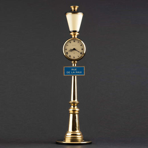 独角鹿西洋古董摆件瑞士奢侈钟表品牌出品巴黎和平街道路灯小座钟 商品图0