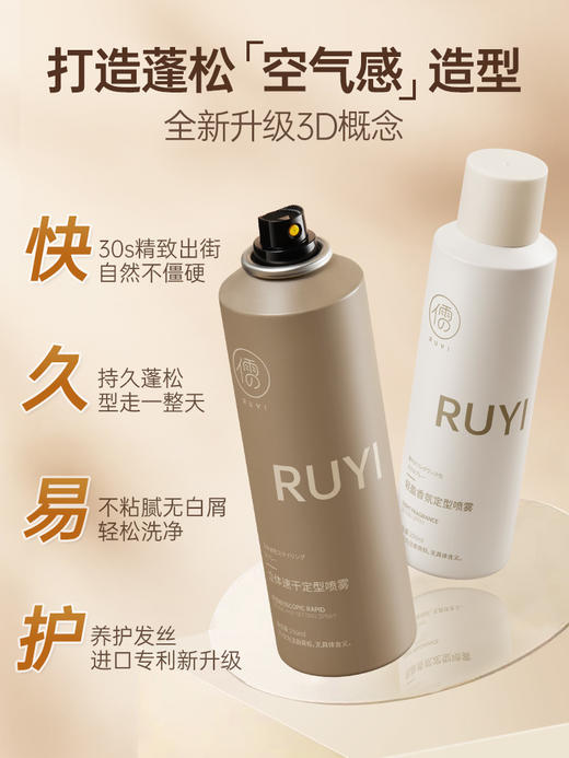 儒意轻盈香氛定型喷雾250ml 自然蓬松 持久清香 发型干胶 | 儒意官方商城 商品图1