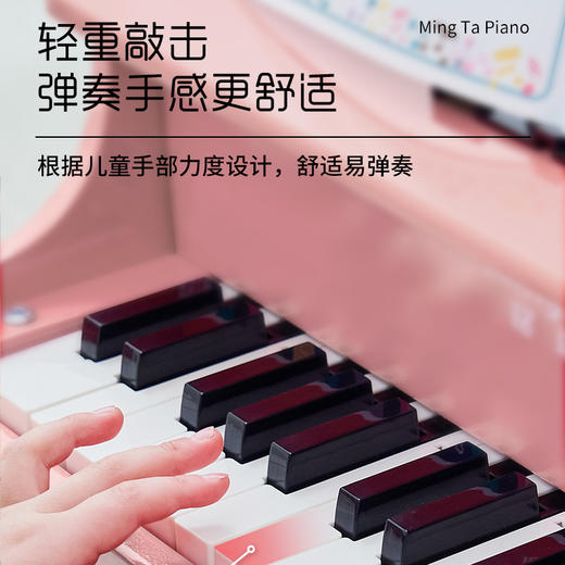 【铭塔】儿童木质钢琴玩具带翻盖 商品图2