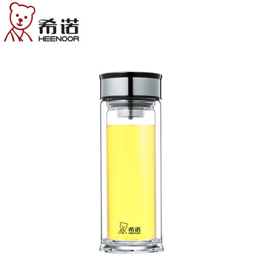 希诺   双层玻璃杯  XN-6902 枪灰 360ml 商品图0