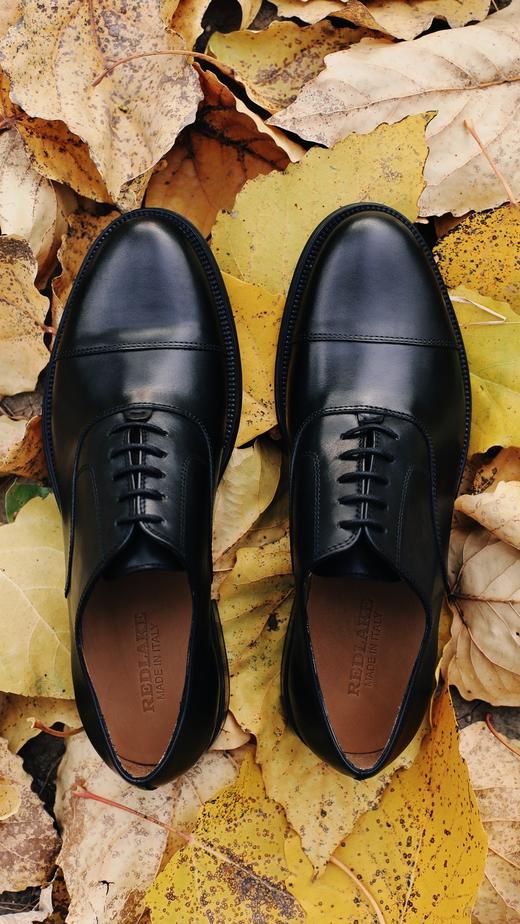 限时特价——意大利原产手工制作高品质超舒适男士三接头经典正装鞋-柔软透气欧洲优质小牛皮U0620001/244 商品图6