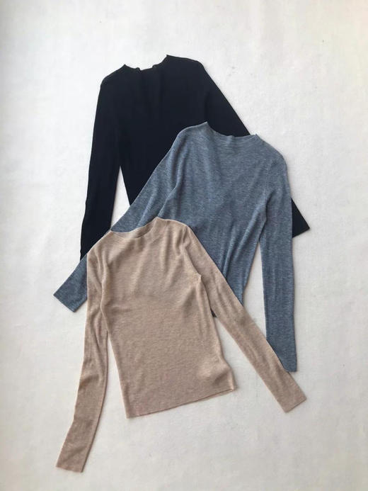 三色打底衫  卡其色 灰色。黑色 自己备注号码颜色 商品图2