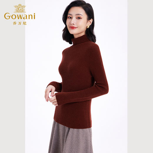 【100%绵羊毛】乔万尼羊毛衫秋冬新款法式修身高领内搭EF4M239 商品图3