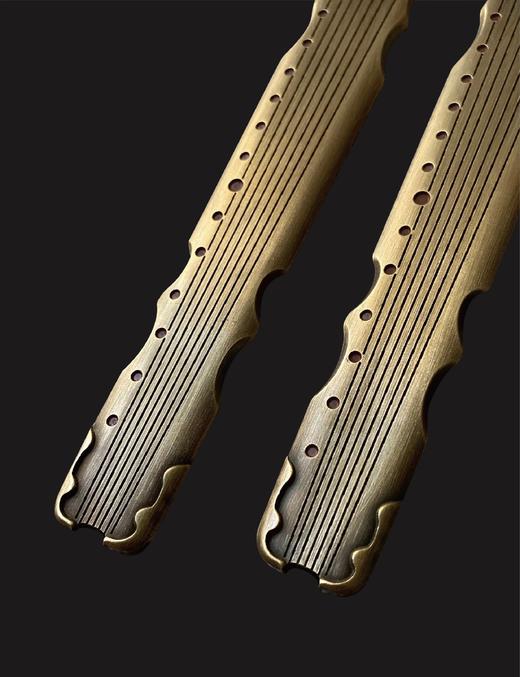 宝玥斋出品『玉玲珑铜琴镇』1对礼盒包装220克上下 商品图10