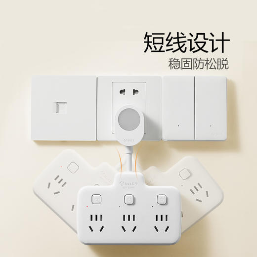 公牛插座小夜灯带柔性一转多转换器床头多功能插线板卧室睡眠灯 商品图2