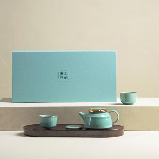 东土青瓷乐唐茶具套装限量款文创泡茶一壶两杯轻奢礼盒装 商品图0