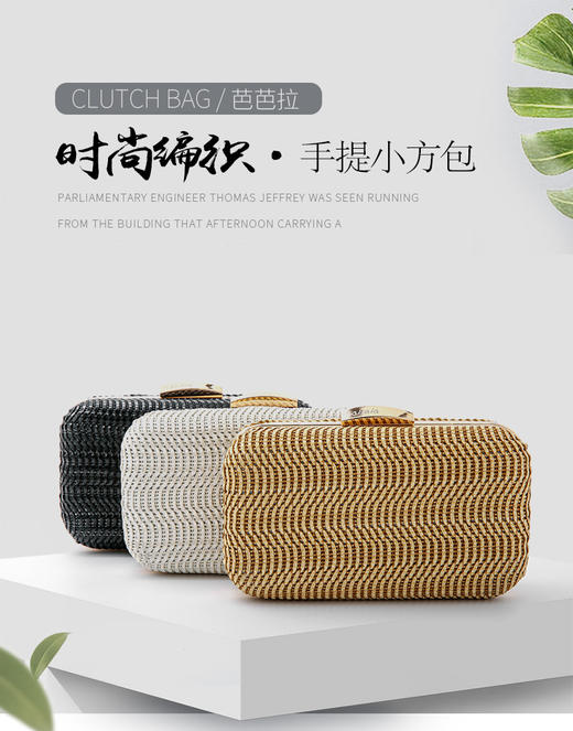 芭芭拉高级斜挎单肩手提编织包 商品图0