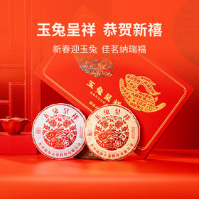 【兔年限定】澜沧古茶2023年玉兔呈祥普洱双饼礼盒357g*2