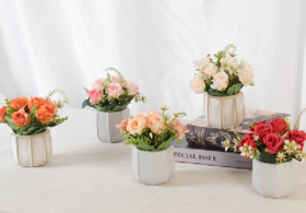 咋咔仿真花TMZ964198759-2.7杯 10头雪花波斯蕾 黄