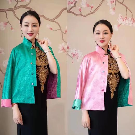 芭芭拉气质中国风两面穿旗袍外套 商品图4