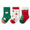 【3双礼盒装】贝比圣诞袜2022秋冬宝宝中筒袜圣诞老人儿童袜卡通姜饼人婴儿袜子 商品缩略图4