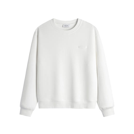 HIM漢崇 立体胶章LOGO长袖卫衣男舒适珠地棉休闲套头上衣2025秋季 商品图4