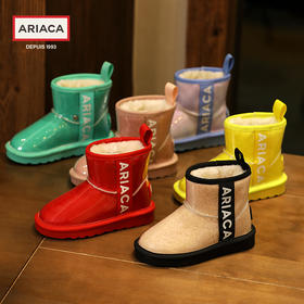 ARIACA女童雪地靴防水加绒果冻靴子大棉2023新款冬季童鞋儿童棉靴
