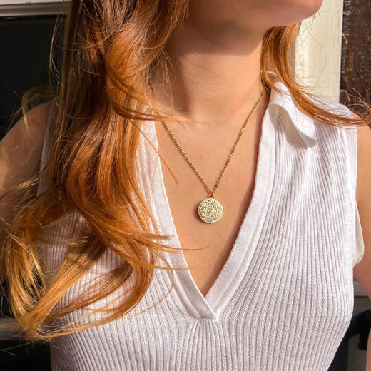 订购6周到｜Gigi Paris-Chanel-白色 粗花呢 中古纽扣 项链［法国设计师］ 商品图2