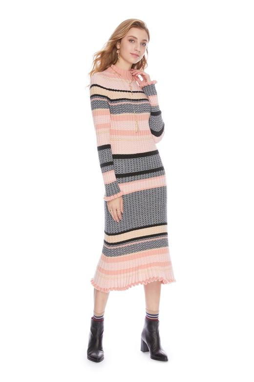 LNNNS 拼色针织连衣裙 4873 商品图3