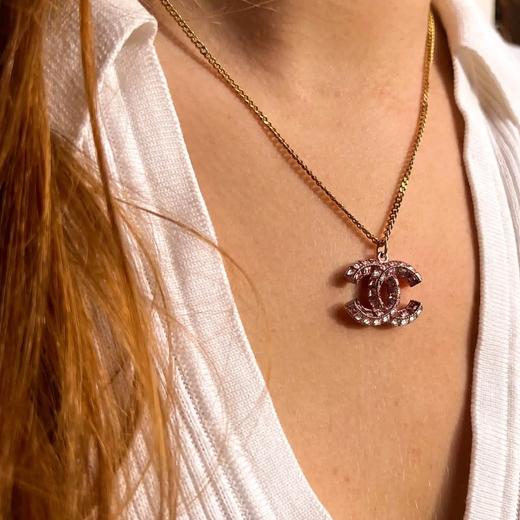 订购6周到｜Gigi Paris-Chanel-粉色 CC 中古纽扣 项链［法国设计师］ 商品图2