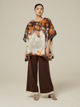 羊绒桑蚕丝手工毡斗篷 SJF94W327W